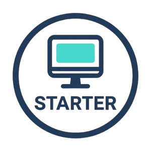 Starter small business website with up to 3 unique pages included.