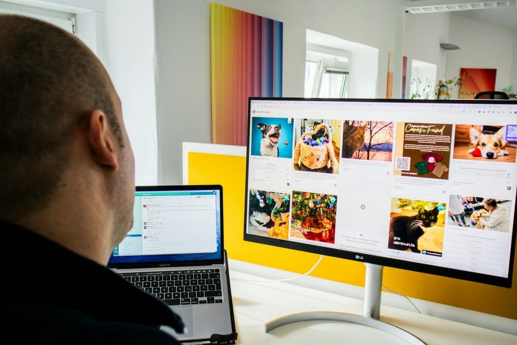 Small business website design and UX illustration showing website design by VVRapid