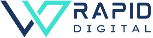 Contact VVRapid Logo In blue and turquoise 