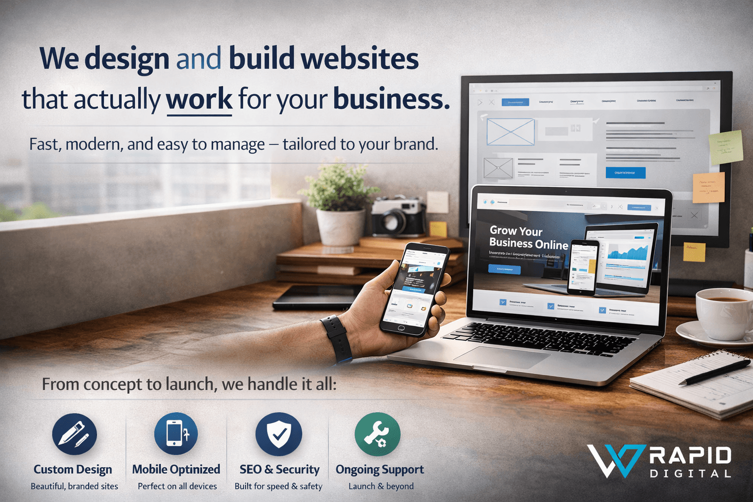 Website Design & Development Quote - Services by VVRapid Digital