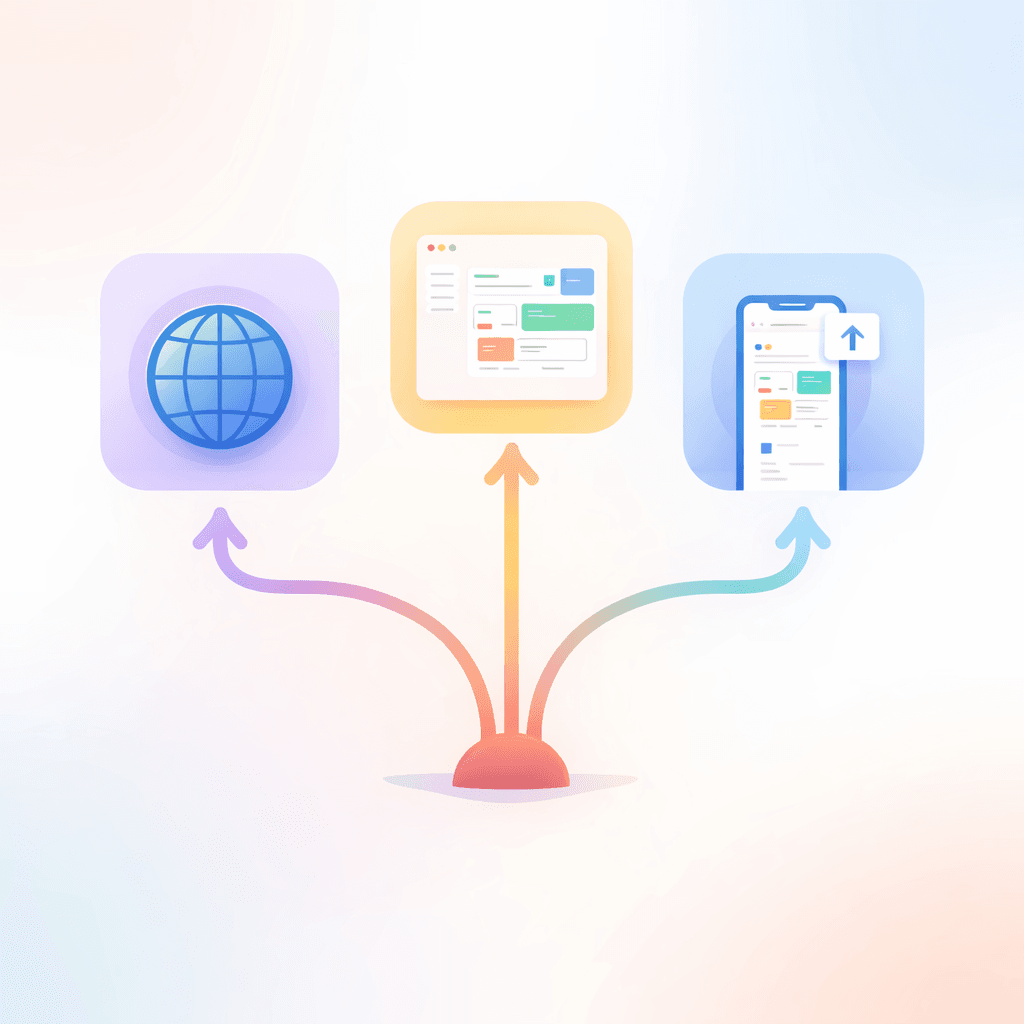 app design & development services - web app vs PWA vs website decision guide