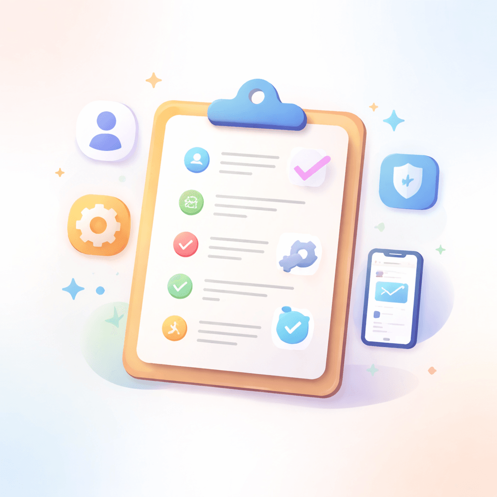 App design & development services scope checklist roles integrations admin security