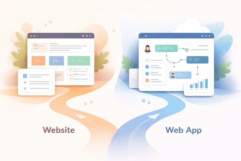 App design & development services explained website vs web app