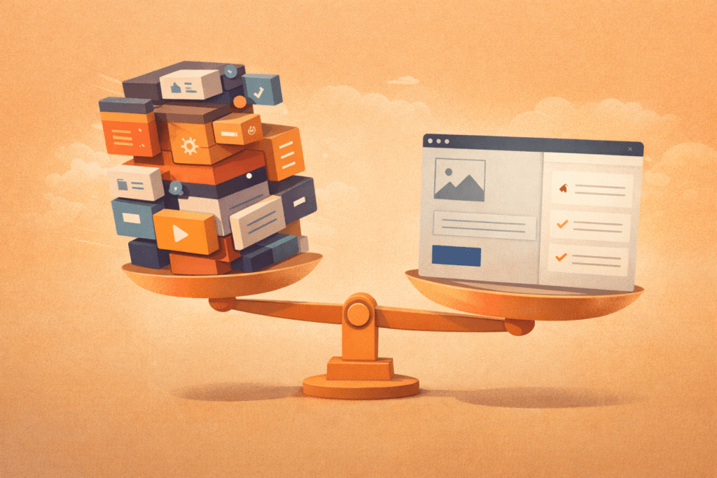 WordPress page builders vs Block Editor – builder bloat vs lean blocks