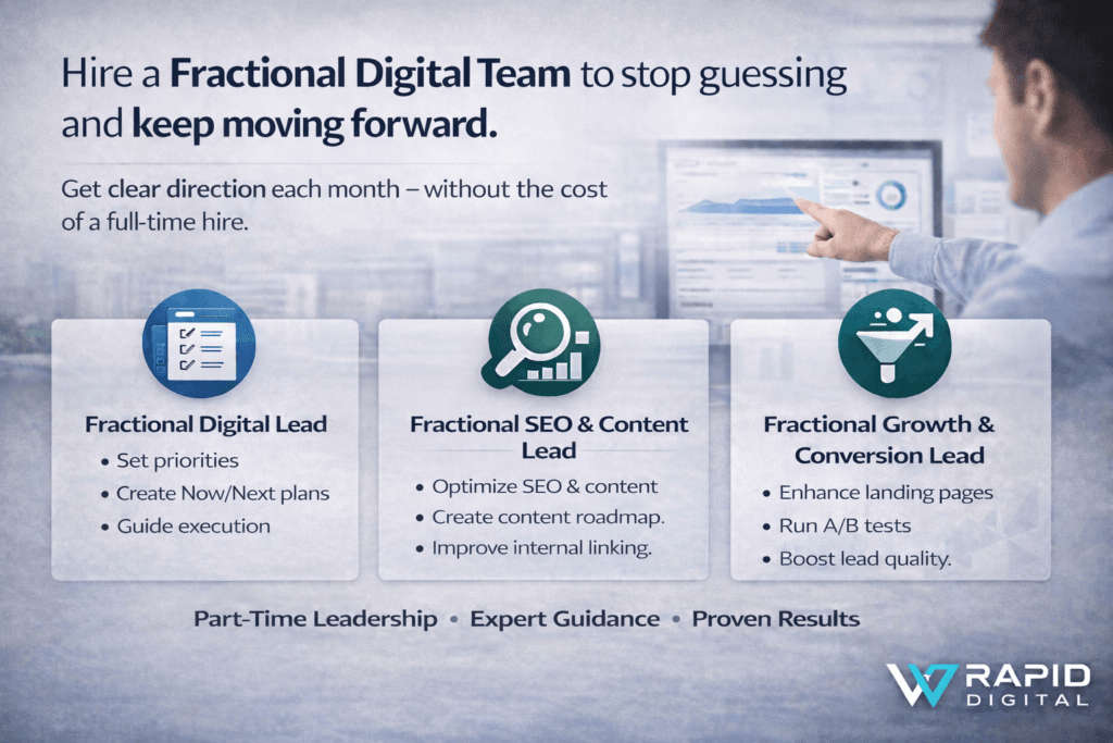 Fractional Digital Team Services by VVRapid Digital