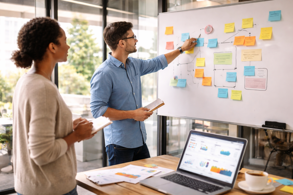 Digital Strategy Sprint comparing 30-day and 90-day plans