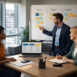 Fractional digital strategy lead guiding monthly priorities and KPIs