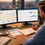 Fractional SEO & content lead reviewing monthly SEO and content priorities