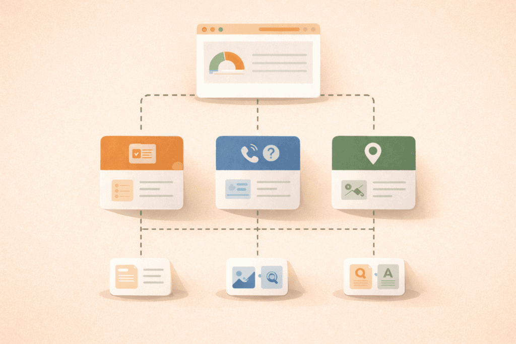 technical SEO foundations internal linking and site structure diagram