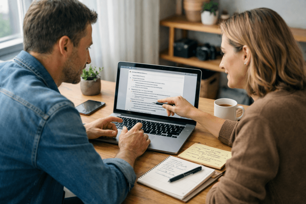 Thought leadership articles planning session for a small business