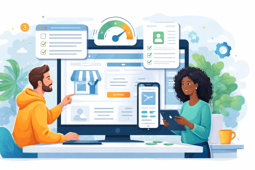 Website and UX guidance for small businesses – simple layout and mobile-first structure