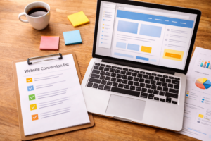 Website Conversion Audit reviewing a site to improve leads