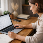 Website design and development brief being filled in before a website build