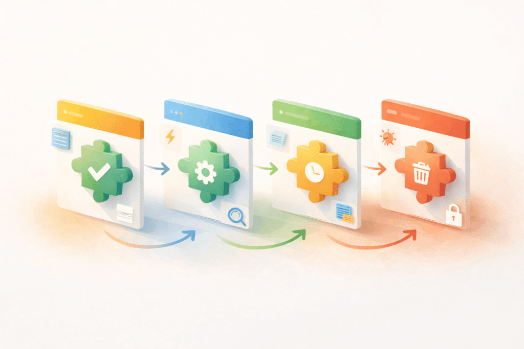 website maintenance for plugin bloat plugin audit workflow