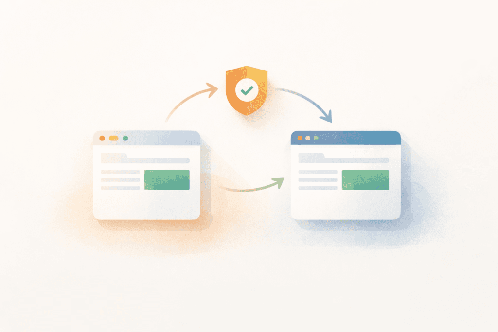 Website maintenance updates rollback and restore decision flow