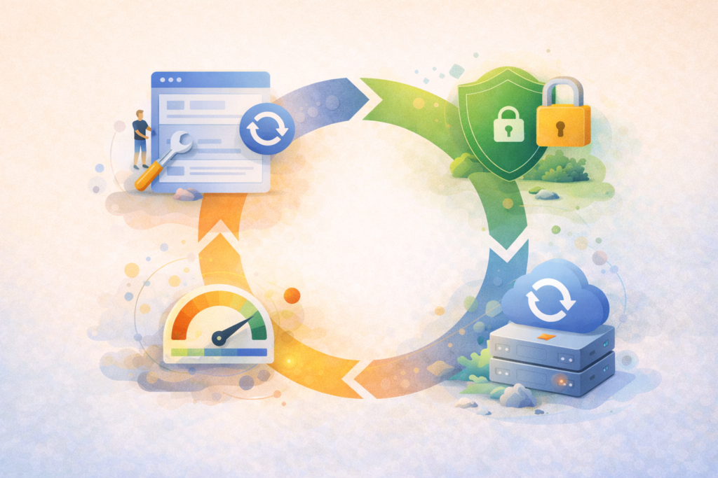 WordPress security maintenance hardening routine loop