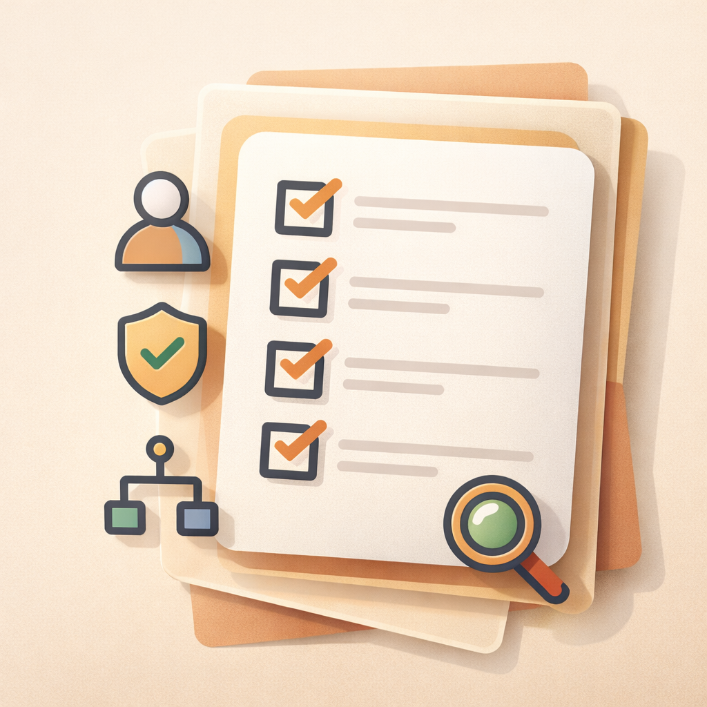 Blog post brief template checklist illustration