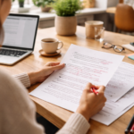 Blog writing service for small business review on a laptop