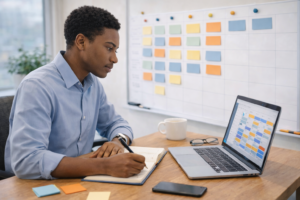 Content calendar for small business planning session for a 90-day plan