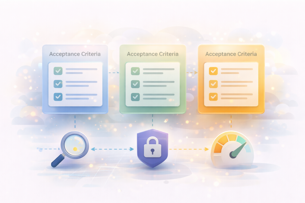 Custom WordPress plugin brief acceptance criteria for testing, security, and performance