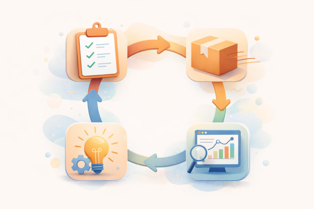Fractional digital team monthly cycle plan ship measure improve