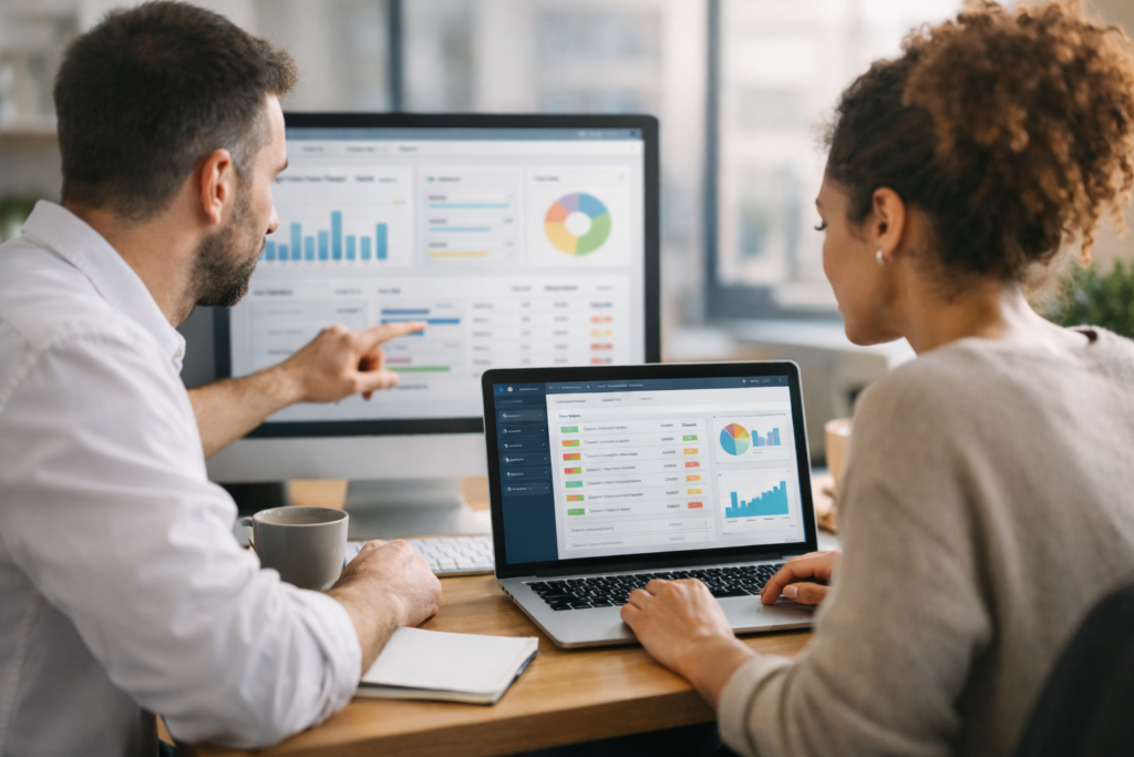 Internal tools web app development dashboard replacing spreadsheets