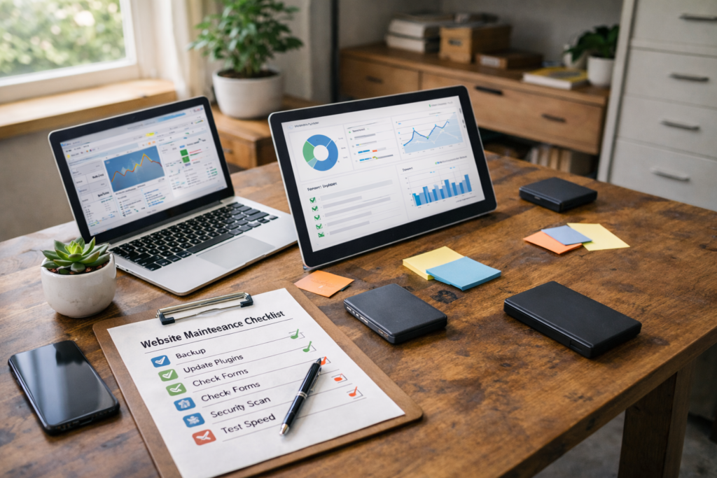 Website maintenance checklist for small business websites