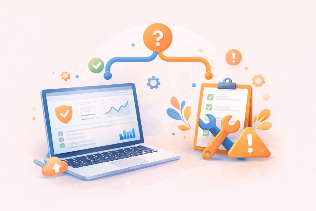 Website maintenance plan vs ad hoc fixes illustration