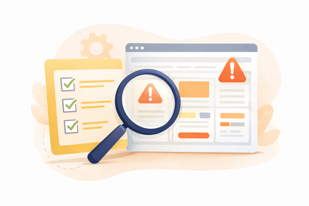 Website red flags checklist for small business websites