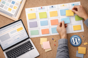 WordPress website build timeline planning with approvals and content schedule