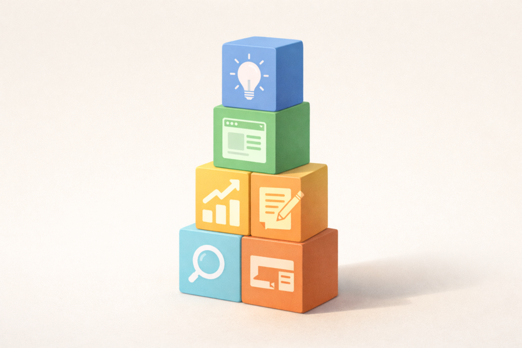 Fractional digital team cost drivers shown as building blocks