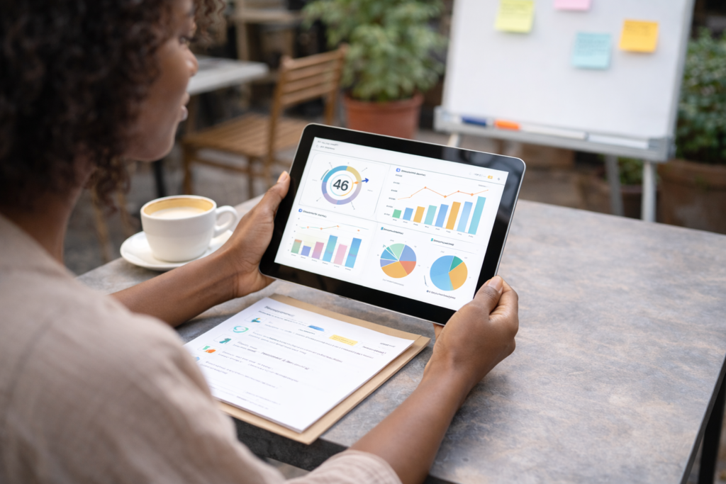 Fractional digital team KPIs monthly scorecard for small business