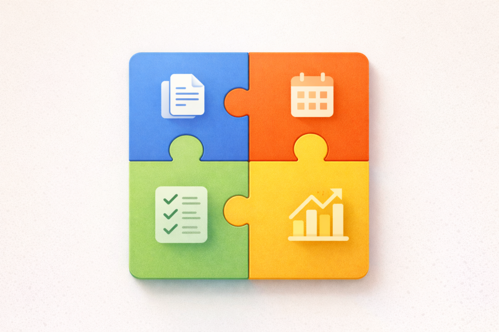 Fractional digital team for small business alignment illustration