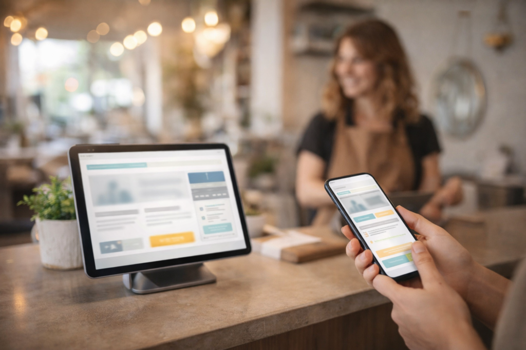 Small business homepage design layout for leads and conversions