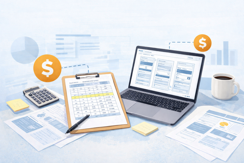 Small business website cost growth path illustration