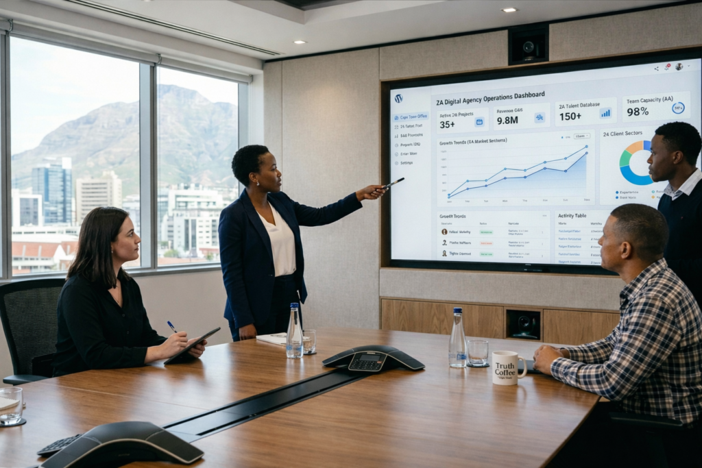 WordPress custom admin dashboard plugin used by an agency team for internal reporting