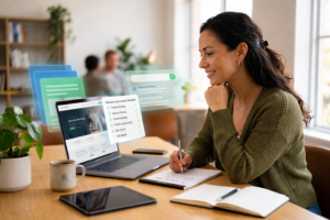 AI search visibility checklist workspace showing website improvements for LLM answer visibility