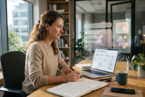 Answer engine optimisation for service businesses workspace showing structured website content and AI search visibility