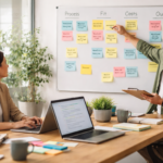 Customer education content for small business planning session in a modern office