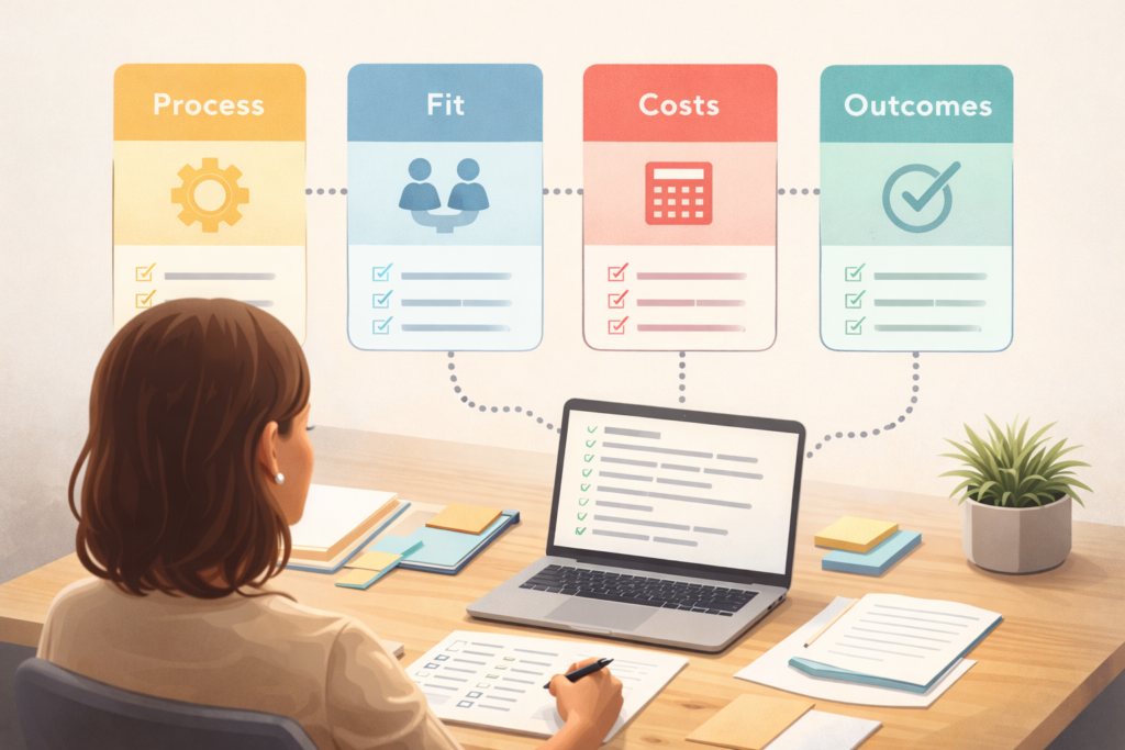 Small business FAQ content planning illustration