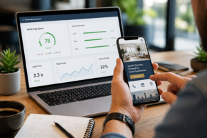 Mobile website speed review for a small business website