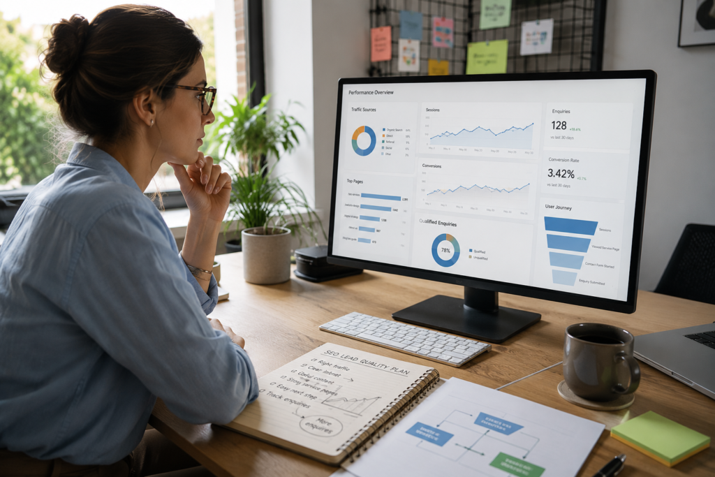 SEO lead quality showing qualified organic enquiries