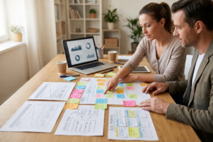 Website content writing buyer journey map for service pages and blogs
