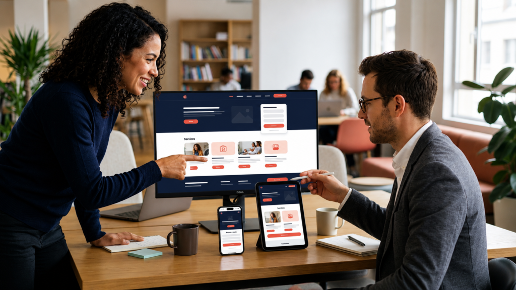 Conversion-focused website planning for a small business