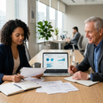 Fractional marketing lead helping a business owner compare hiring options