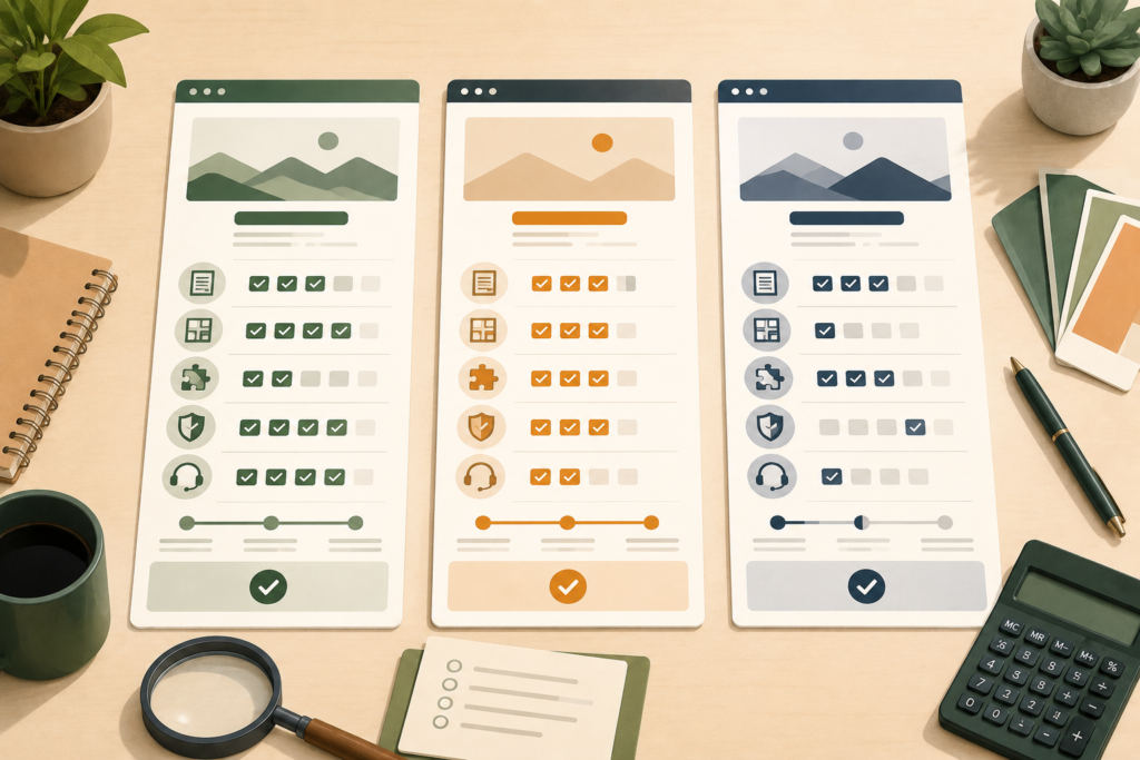 Website quote checklist for comparing project proposals fairly