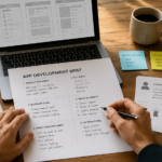 App development brief prepared for a web app quote