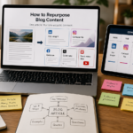 Blog content repurposing workflow turning one article into multiple social media posts