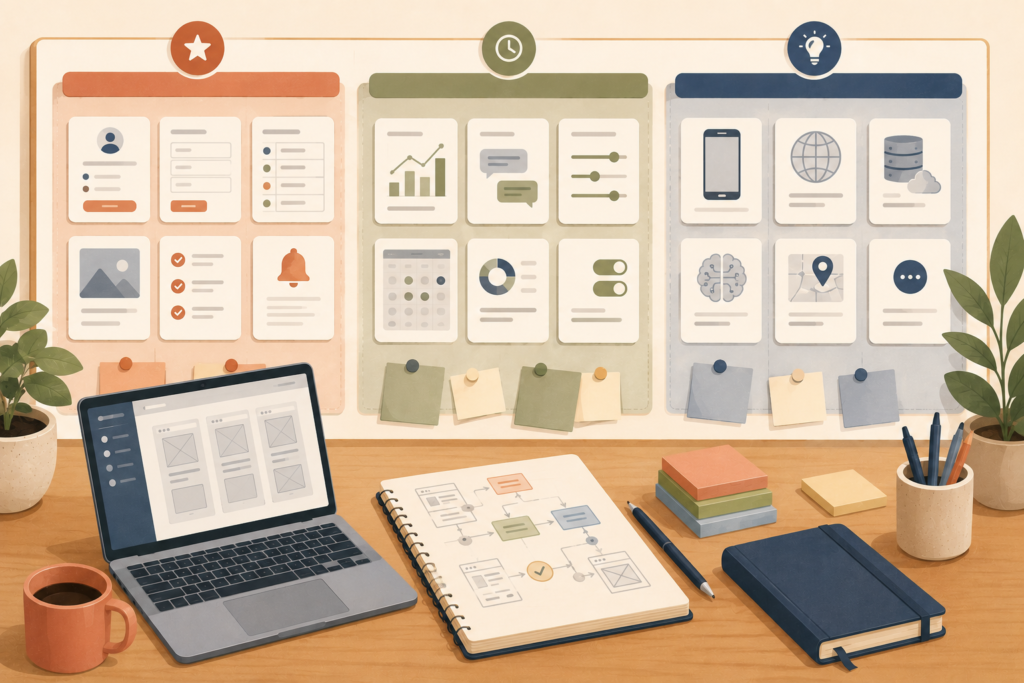 Web app scope and app feature list prioritisation