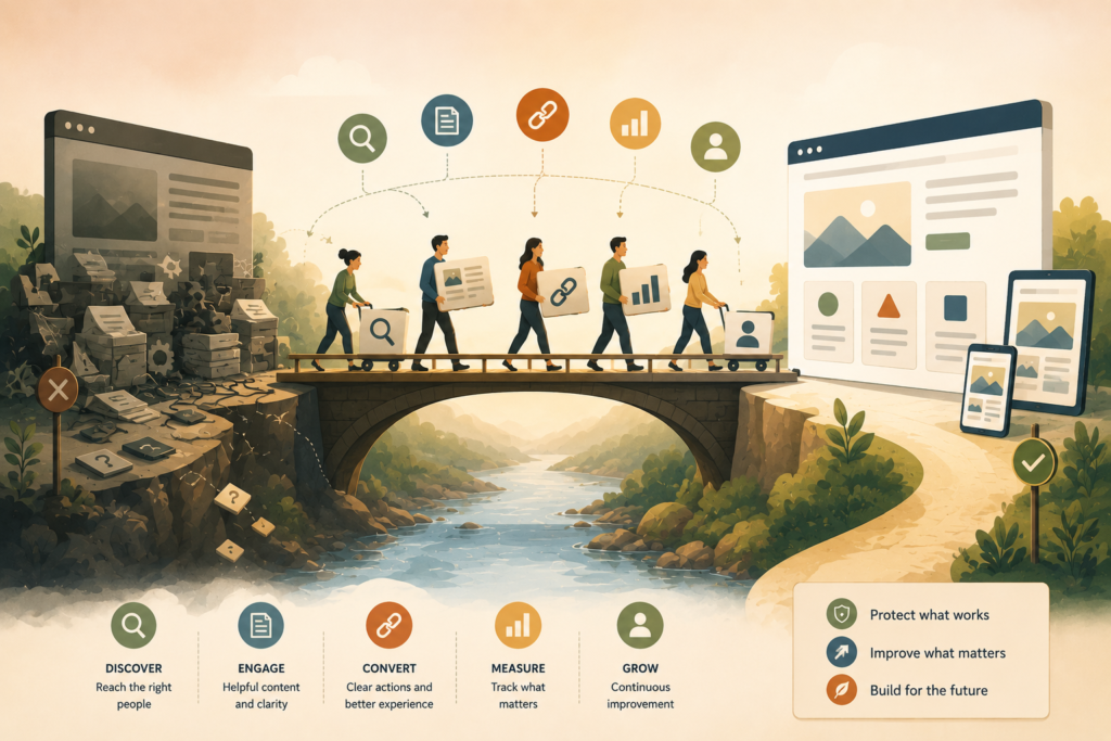 SEO website planning protecting valuable content and search visibility during a redesign
